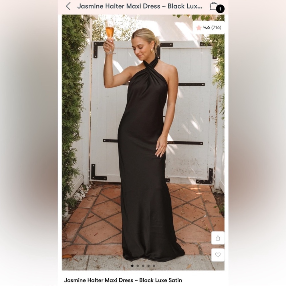 Black Halter Maxi Dress